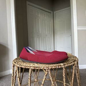 Rothy's The Flat Flats Loafers Shoes Womens Size 10.5 Red Casual Slip On